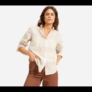 Everlane The Relaxed Air Shirt in Toffee Plaid